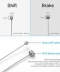Bike Brake Cable And Shifter Wire Set With Complete Inner Replacement Kit, Alloy End Crimps, 2 Meter Length For Mountain And MTB Bikes, diagram