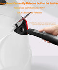 Top Notch 21 Foot Ev Charging Extension Cable 50 Amp 240 Volt Nacs Connector plugged into a vehicle's charging port.