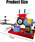 Heavy Duty Rotary Angle Mill Sharpener And Round Circular Saw Blade Grinder With Water Injection Cooling To Burn Off Dust And Keep Carbide Tips Razor Sharp All Day Long, showing dimensions.