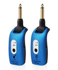 2.4GHz Wireless Guitar System For Electric Guitar And Bass With No Latency, 100 Ft Range, 270 Degree Rotatable Plug, Blue Kit