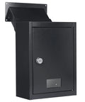 Wall Mount Drop Box With Combination Lock For Home Office Use Beefy Heavy Duty Steel Mail Slot Safe Rainproof Deposit Box With Adjustable Chute Large Sixteen Point Five Inches By Twelve Point Five Inches By Six Inches Secure And Weather Resistant