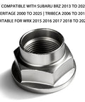 2 Pack CV Axle Nut Kit For Subaru Spindle Lock Lug Nuts Fit Forester Legacy Outback Impreza Crosstrek Ascent BRZ Baja Tribeca Front And Rear Wheel Axle Shaft Nuts Replacement 902170049, close-up view