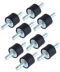 M6 Rubber Mounts 20x15 Anti Vibration Isolators, 8 Pack for Damping in Air Compressors, Engines, Water Pumps and Other Equipment Made of Metal and Rubber, 8 black rubber-metal mounts