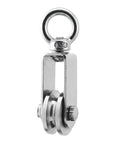 2 Pack U Type Swivel Pulleys 304 Stainless Steel With Duplex Bearings Detachable 360 Degree Rotation Heavy Duty Traction Wheel For Rope Rigging And Towing, 304 steel, 30mm