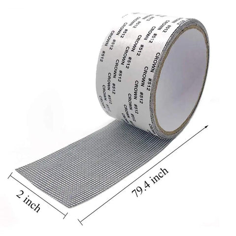 Window Screen Repair Tape 2x80 Inch Fiberglass Mesh Patch Kit For Tears And Holes In Window And Door Screens With Ultra Strong Adhesive