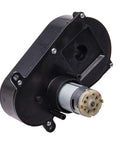 Slick 24V 390 Steering Gearbox With Motor For Kiddos Electric Ride On Cars Hassle Free Drop In Replacement Upgrade For Remote Control Toy Vehicles Quick Swap close-up view of motor and housing