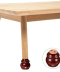 Wooden table leg with cherry finish base from Four Pack Wooden Furniture Legs Set For Tables, Cabinets, Desks, Dressers And Sofas
