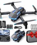 1080P Camera Mini Drone With Brushless Motors For Beginners Long Flight Time One Key Start Headless Mode Two Batteries FPV Real Time Video Transmission RC Quadcopter Toy For Teens Boys And Girls with accessories