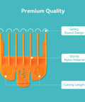 Clipper Guard Set For Most Hair Clippers Replacement Guides Includes Three Guards In Sizes One Sixteenth, One Eighth, And Three Sixteenths Inches Color Coded With Random Colors For Quick Picks And Easy Swaps On Wahl Clipper Heads, orange guard close-up with size and features.