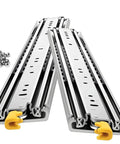 Heavy Duty Drawer Slides With Lock, 500 Lb Capacity, Full Extension, Side Mount Ball Bearing Rails, 68 Inch Length