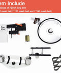 Heavy Duty 2x72 Inch Belt Grinder Sander With VFD Motor And Three Grit Belts For Knife Making Bladesmithing And Metal Working Shop Workhorse Kit Plus 220V Power parts including 3 belts and attachments.