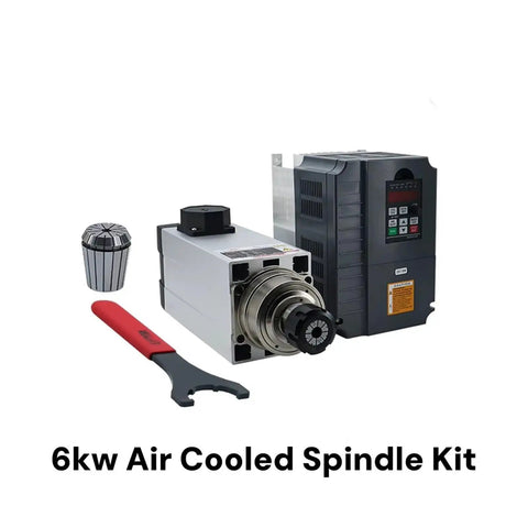 Air Cooled CNC Spindle Motor With Ceramic Ball Bearings 6 kW 220V 380V 400 to 800 Hz High Speed Milling Spindle Kit