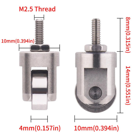 Rock Solid Roller Contact Point For Dial Indicators And Depth Gauges With M2.5 Thread 10Mm Measuring Wheel Stainless Steel Probe That Glides Easy And Nails Every Measurement