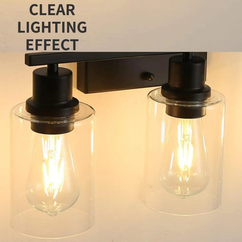 4 Pack Clear Glass Lamp Shade Cylinders 5.5 Inch High 3.5 Inch Diameter With 1.65 Inch Fitter Replacement Lampshade Covers for wall sconces