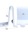 20 Pack Adjustable White Steel Pilaster Shelf Support Clips For 255 Series Pilasters detailed view with measurements