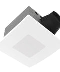 Attic Free Bathroom Exhaust Fan With Bright Built In Light And Three Speed Airflow Game Changing Ceiling Vent Kit, white square ceiling mount.