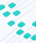 10 Pack Long Needle Threaders 7.87 Inch Long Pulling Hook Tools for embroidery floss stitching and more, teal plastic caps