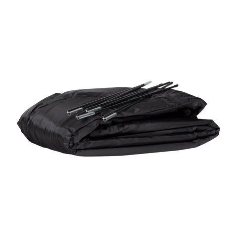 Stairway Attic Draft Cover For Openings Up To 25.5 By 54 Inches, folded, with rods, Energy Saving Insulation Shield, black
