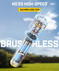 Straight Up Lightweight Cordless Leaf Blower With Three Speed Settings And Fast Type C Charging For No Sweat Car Detailing Patio Cleanup And Quick Windblown Debris Clearing That Truly Gets The Job Done Right, showing high-speed motor with 140 MPH airflow.