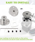 3mm Rigid Flange Coupling Connector Set For DIY RC Models, Rock Solid Steel Shaft Coupler with electroplated finish and parts