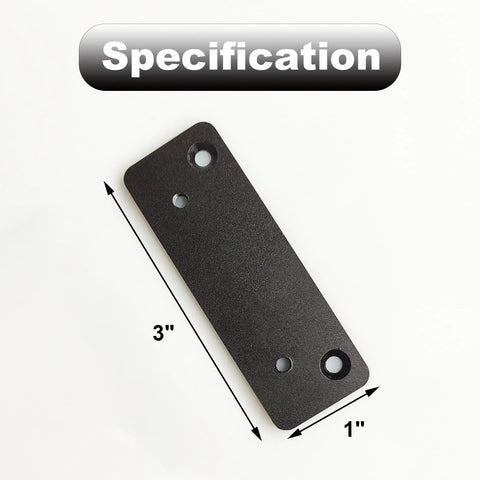 2-Piece Cabinet Handle Adapter Set For Milsbo Greenhouse Cabinets, aluminum durable hardware with smooth finish, dimensions 3x1 inches.