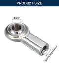 Rod End Bearing Heim Joint 3/4 Inch Bore With 3/4-16 Right Hand Female Thread Jam Nut Included Built Tough From Forged 45 Steel With Hardened Ball For Wear Resistance Handling Heavy Duty Misalignment Up To 12 Degrees And 63.2 kN Static Load, 3/4 bore shown
