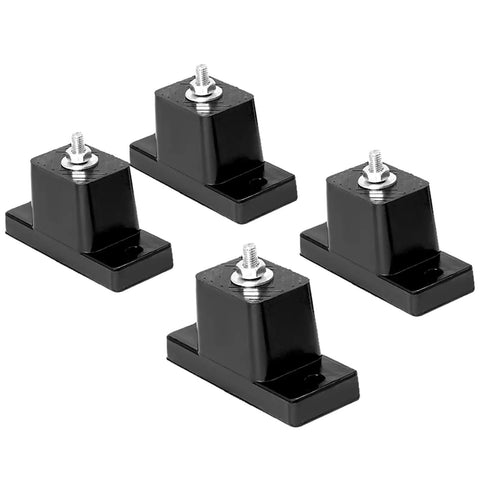 4 Pack Mini Split Pad Anti Vibration Rubber Isolators For Outdoor AC Condensers, Heavy Duty Mounting Pads With Bolts, Black Rubber
