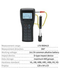 The Legit Pick Portable Leeb Hardness Tester Crushes Metal And Steel Testing With Straight Precision Multi Format Conversion And Big Screen Readings For Boss Level Quality Control showing 128x64 LCD and D-type impact device.