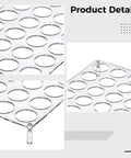 Heavy Duty Stainless Steel Spring Clamps Kit For Securing Window Well Covers On Basement Windows Includes Wrench Bolts Nuts And Washers For Tough Weatherproof Home Repairs, perforated panel close-up