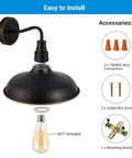 Diagram of Gooseneck Outdoor Barn Light Wall Sconce 2 Pack Rustic Bronze with accessories and installation components.