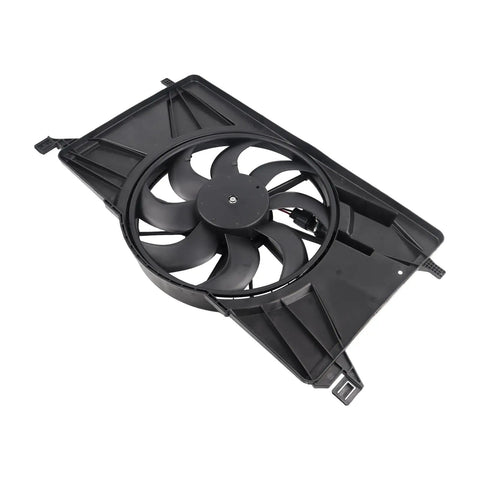 Solid Engine Radiator Cooling Fan Assembly With Integrated Shroud And Smooth Brushless Motor Direct Swap Replacement Fits 2012 Through 2018 Ford Focus BeV 2.0 Liter L4 Engine