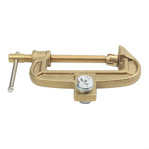 Top Tier 1000 Amp Brass Welding Earth Clamp With C Type Screw Design for Heavy Duty Shipyard Jobs and Steel Structure Projects.