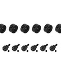 12 Piece Set Screw Shaft Collar Kit With 5.05mm Bore, 10mm OD, 5mm Height, Includes 12 M3 Screws, Black Nickel Plated Carbon Steel Wheel Collar, Landing Gear Stopper, Perfect For CNC, Robotics Gearheads, DIY Projects. 12 black shaft collars with M3 screws