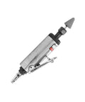 No Nonsense Pneumatic Air Sander Kit Lightweight Metal Polisher Grinder with Comfort Grip detailed view, featuring a silver metal body and grinding head.