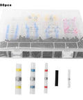Rock Solid 600 Piece Heat Shrink Butt Connectors Kit Double Wall Gel Sealed Waterproof Wire Terminals in storage container.