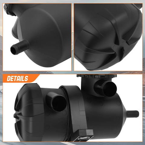 Oil Catch Can Kit For D-MAX MU-X 2017-2020 3.0L TD 4JJ1-TCX Replacement OS-PROV-25, black plastic components close-up