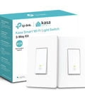 Box and switches of Three Way Smart Light Switch Kit With Neutral Wire, 2.4GHz WiFi, Works With Alexa And Google Home, UL Listed