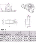 Heavy Duty 3D Printer Lead Screw Kit With Brass Copper Nut And Flexible Coupling For X Y Axis Smooth Motion Upgrade T10 Threaded Rod Plus Bearing Brackets To Fix Your Machine Today KP08 bearing dimensions chart