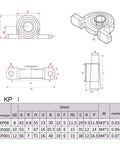 Top Tier 3D Printer Lead Screw Guide Rail Kit With T10 Lead Screw And Brass Nut For Smooth Motion And Precision Printing In Various Sizes, KP bearing diagram