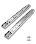 Soft Close Drawer Slides 14 Inch Side Mount Glides, 6 Pair, 3 Fold Full Extension Ball Bearing Rails with screws included