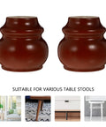 4 Pack Solid Wood Sofa Legs Replacement For Couch, Dressing Table, And Bedside Table, Sturdy Easy Install Bun Shape Elevate