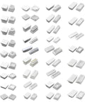 12 Pack White Square Tube Plugs For Furniture Legs And Frame Ends, PP Inserts To Cap Hollow Tubes And Pipe Openings, set of plugs