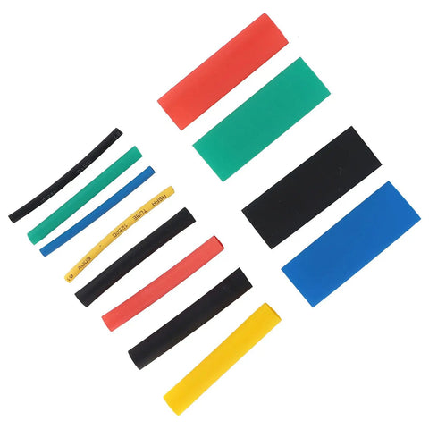 Top Notch 530Pct Ycauty Industrial Heat Shrink Tubing Kit With Colorful Heavy Duty Insulation For Circuit Wiring Harness And Nylon Protection That Is Totally Durable, Water Resistant, And Built To Last On Any Electrical Job You Gotta Crush Today., assorted heat shrink tubing sleeves in red, green, blue, black, and yellow