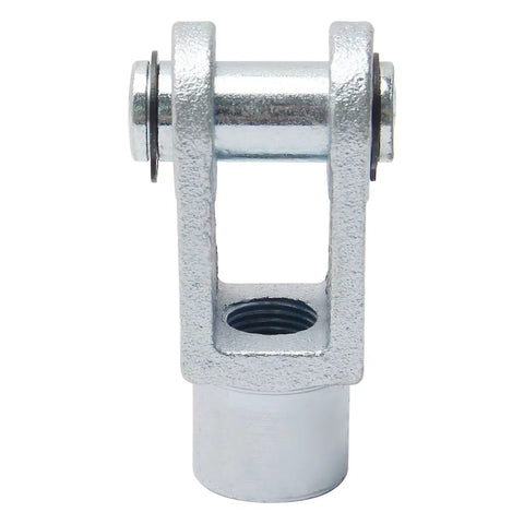 Heavy Duty Air Cylinder Clevis End Connector Y Type For Pneumatic Cylinders M16 Thread 78mm Length Foot Mount Iron Construction Industrial Grade Pneumatic Fittings For Cylinder Linkage, silver iron body