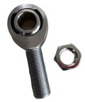 Tough As Nails Pair Of Chrome Molybdenum Steel Male Rod Ends And Heim Joints At Seven Eighths Inch with hex nut