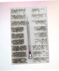 Miniature Electronics Screw Kit For Repairs With Assorted Tiny Screws For Glasses, Watches, and Small Devices in Storage Case