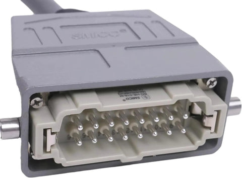 Front view: Control box replacement for Skyjack scissor lift; gray enclosure with beige multi-pin connector