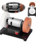 Top-Tier Electric Bench Grinder With Dual Wheels For Polishing Metal, Wood And Knives, featuring powerful 96W motor and two grinding wheels.