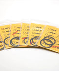 Black 5/8x24 Barrel Shim Kit For.308, 7.62mm, 300BLK,.30 Cal, 14 Pack With Stainless Steel Shims and thickness indicators