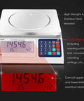 Industrial Counting Scale For Parts And Coins, 66 Lb 30 Kg Capacity, 0.1 G Precision, RS232 Port For PC Or Printer, counting display